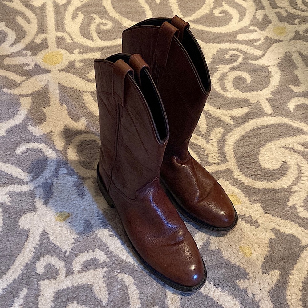 Ladies 100% Leather Cowboy Western Boots 9